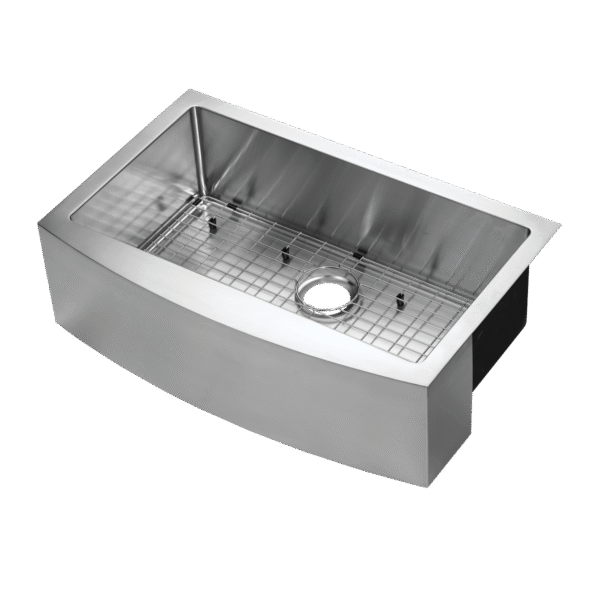 482-6807 Belleville 33" x 21 Single Bowl R15 Radius Corner Under-Mount Apron Front Farm Sink